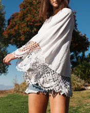 Load image into Gallery viewer, Crochet-Trim Poncho
