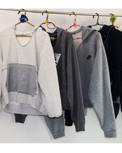 Load image into Gallery viewer, Oversized cropped hoodie with Hi-Low Hem
