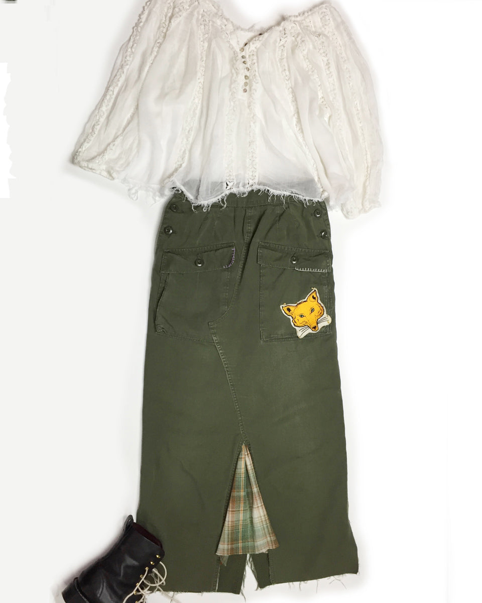 Cargo Maxi Skirt, Waist 26