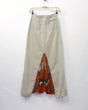Load image into Gallery viewer, Corduroy Maxi Skirt with scarf inset, Waist 28&quot;
