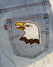 Load image into Gallery viewer, Daisy Duke Cutoff Miniskirt with Vintage patch, Size 26
