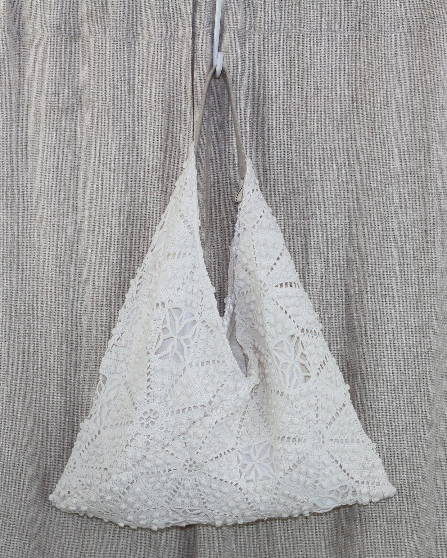 Origami Tote Bag - Made from Vintage Crochet_Popcone