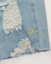 Load image into Gallery viewer, Smiley🙂Jean High Rise Cut Off Denim Long Shorts
