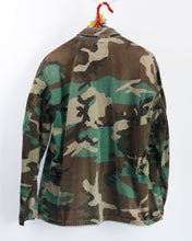Load image into Gallery viewer, Reworked US Army Woodland Camo Shirt Jacket, Size M/L
