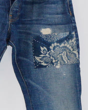 Load image into Gallery viewer, Japanese Boro Patch on Selvage Denim Men&#39;s waist 34&quot;, Women&#39;s size 32
