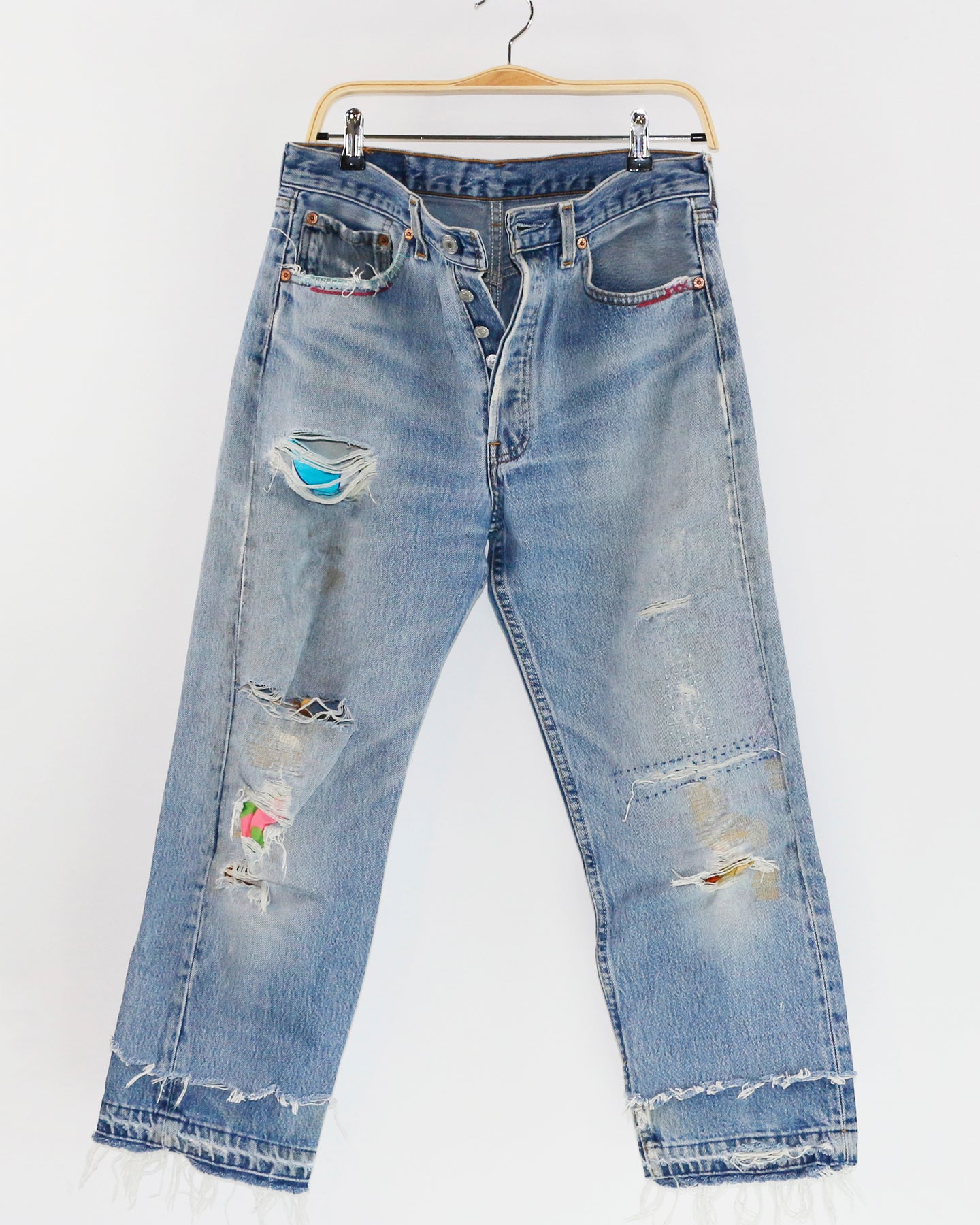 Vintage Levi’s 501, Peek-a-Boo Jeans, fit as women's size 30