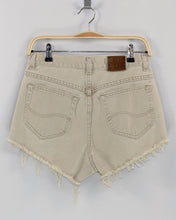 Load image into Gallery viewer, Topanga Side Frayed Cutoff Khaki Denim Shorts
